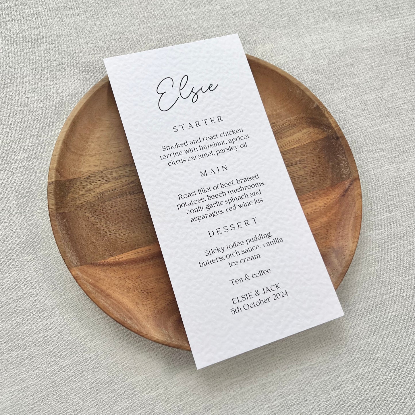 Elsie Menu Place Cards