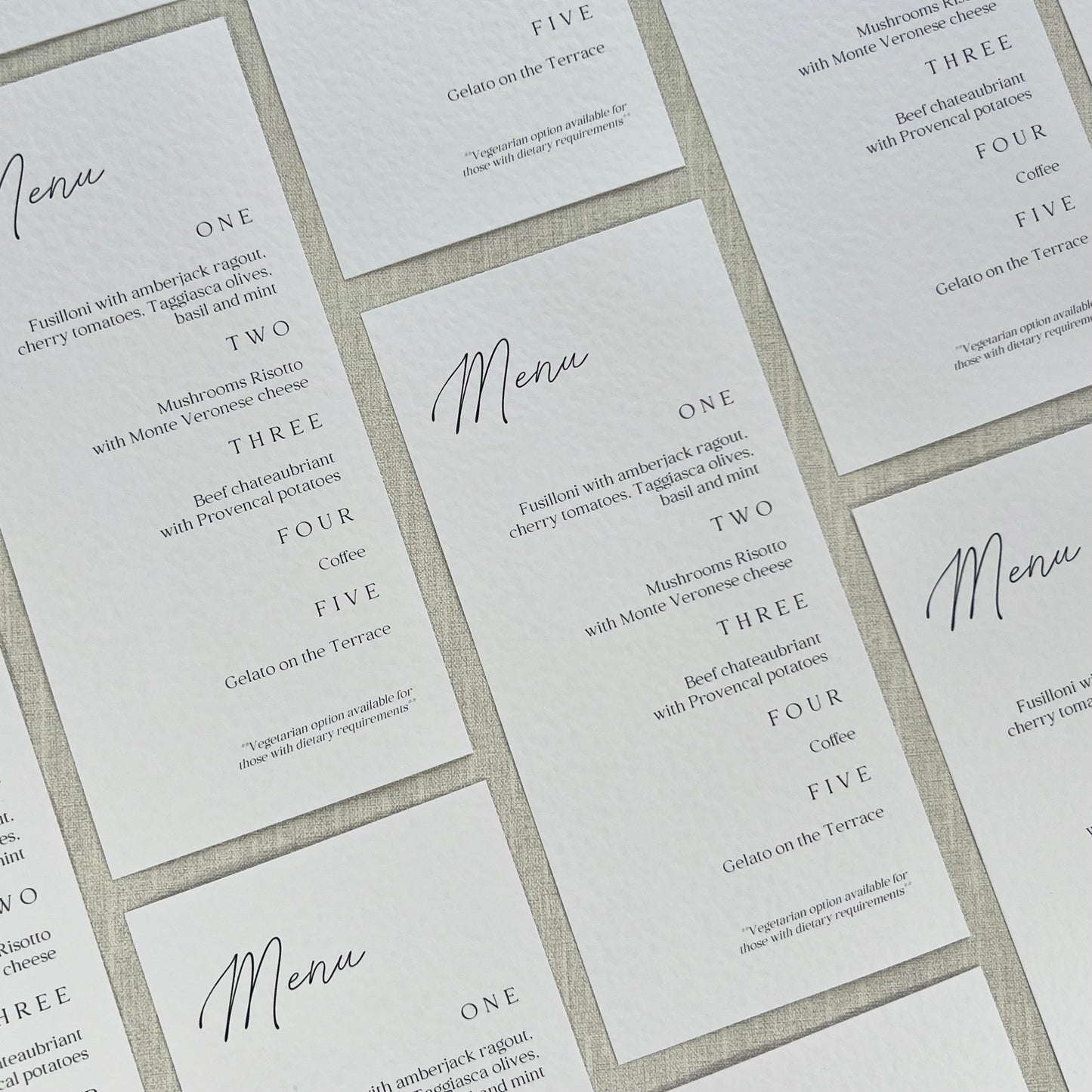 Isabelle Menu Cards