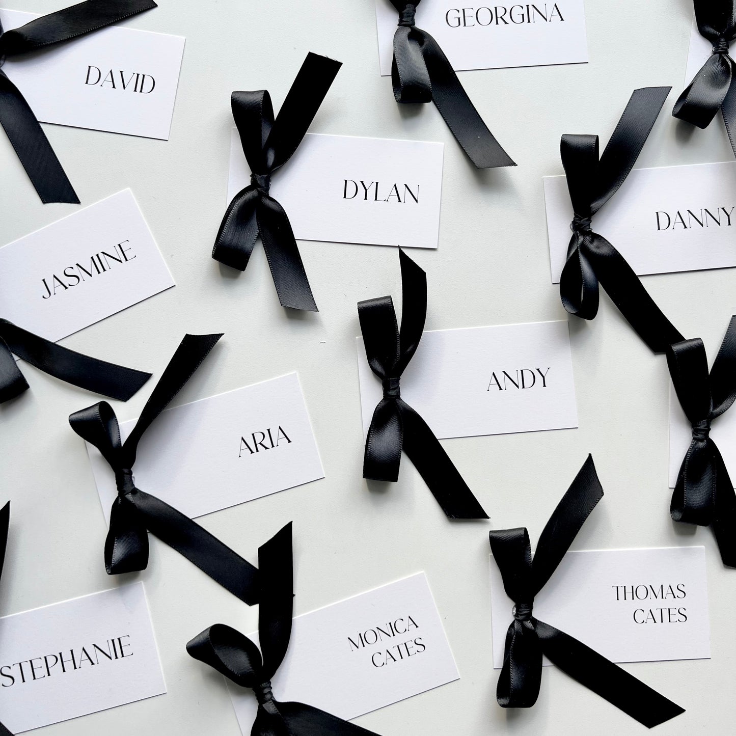 Ivy Place Card With Black Bow