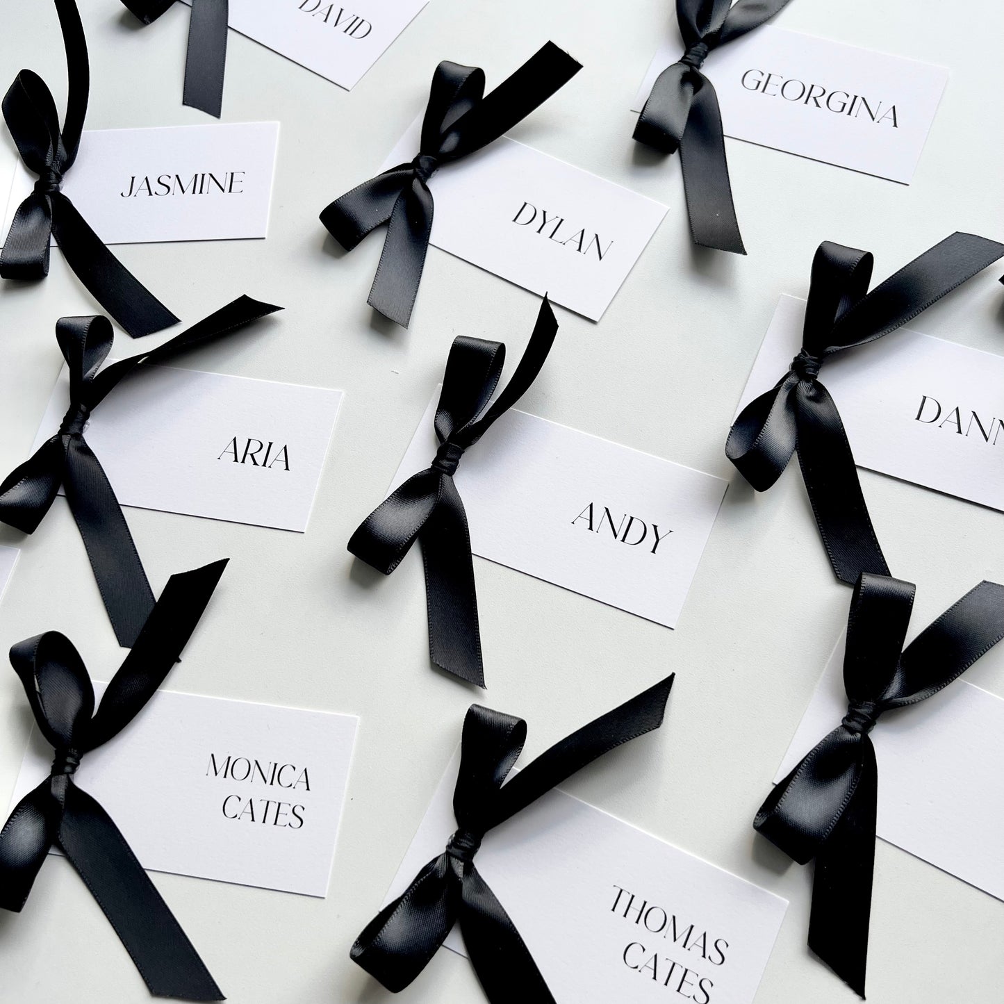 Ivy Place Card With Black Bow