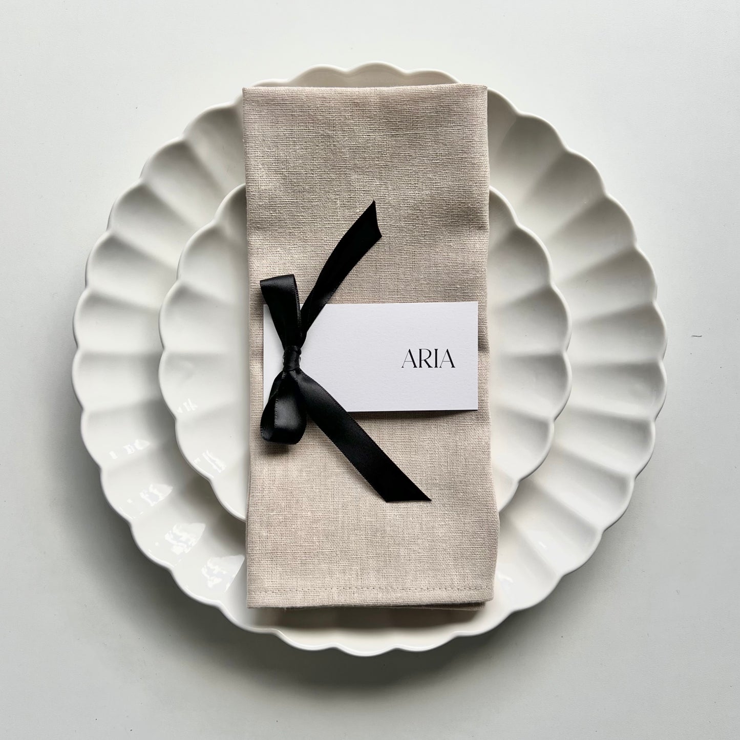 Ivy Place Card With Black Bow