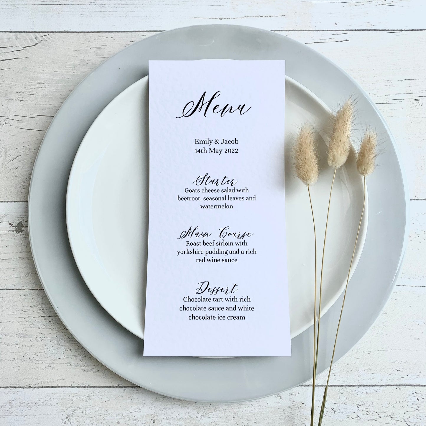 Victoria Menu Cards