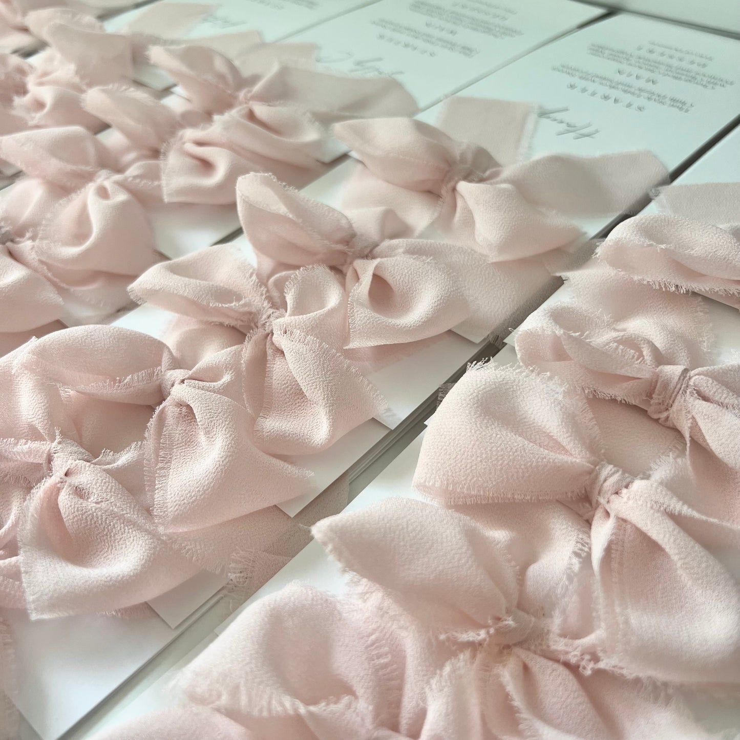 Poppy Menu Place Card With Pink Bow