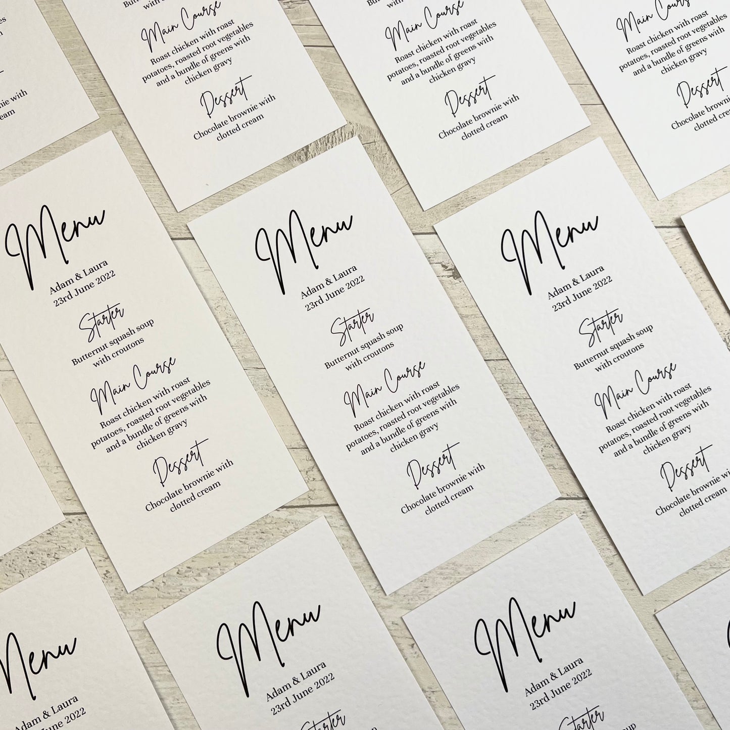 Brittany Menu Cards