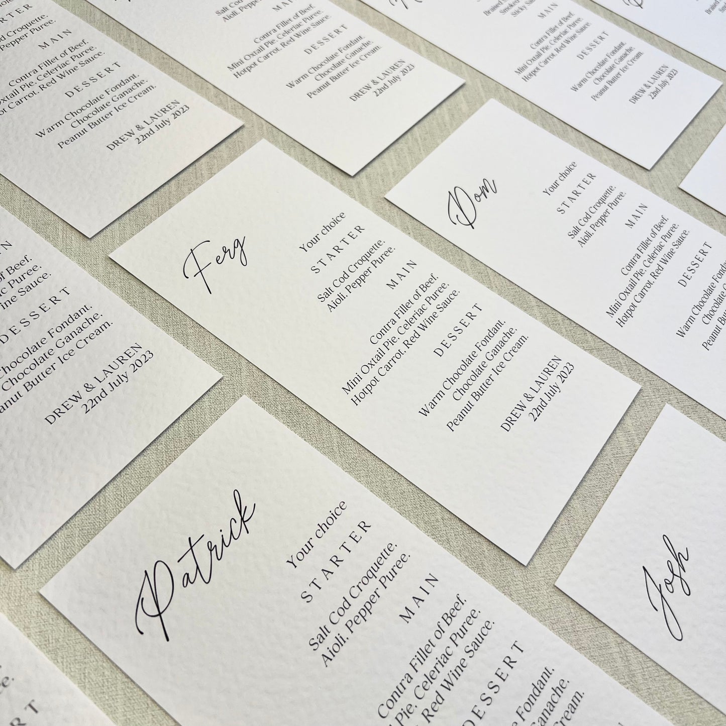 Isabelle Menu Place Cards