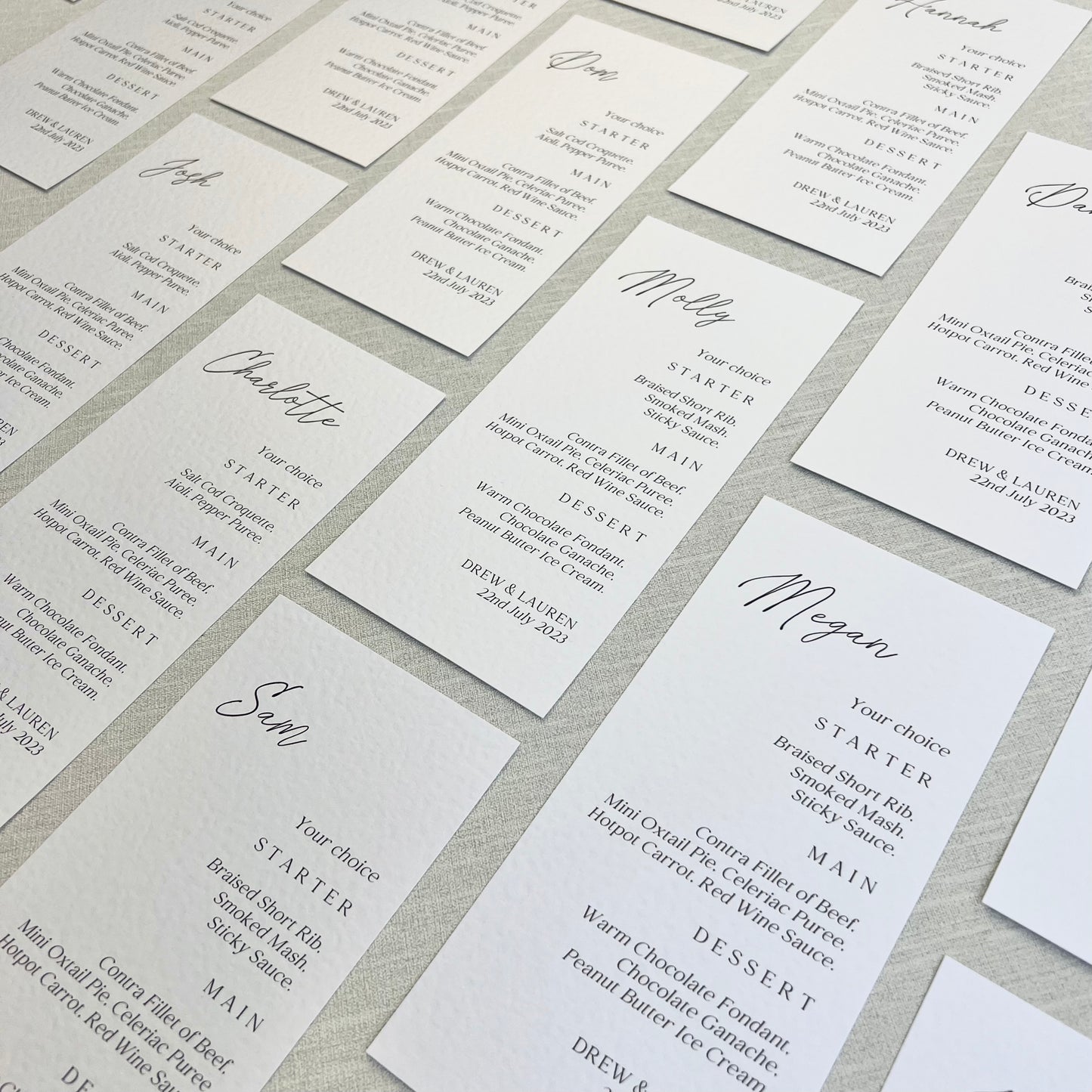 Isabelle Menu Place Cards