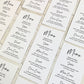 Amelia Menu Cards