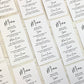 Amelia Menu Cards