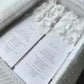 Poppy Menu Place Card With White Bow