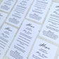 Victoria Menu Cards