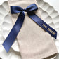 Pre Tied Navy Satin Bow Place Names