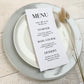 Sarah Menu Cards