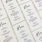 Amelia Menu Cards