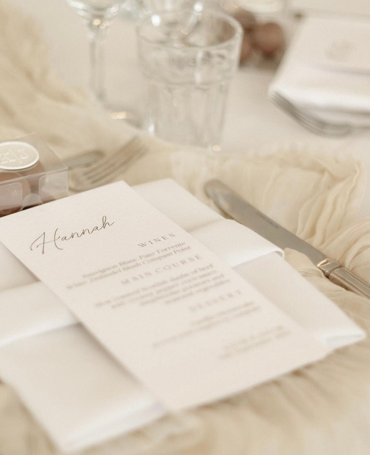 Isabelle Menu Place Cards