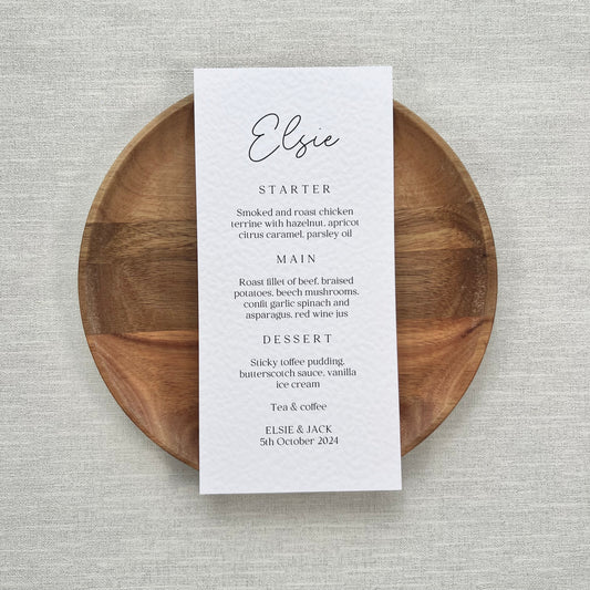 Elsie Menu Place Cards