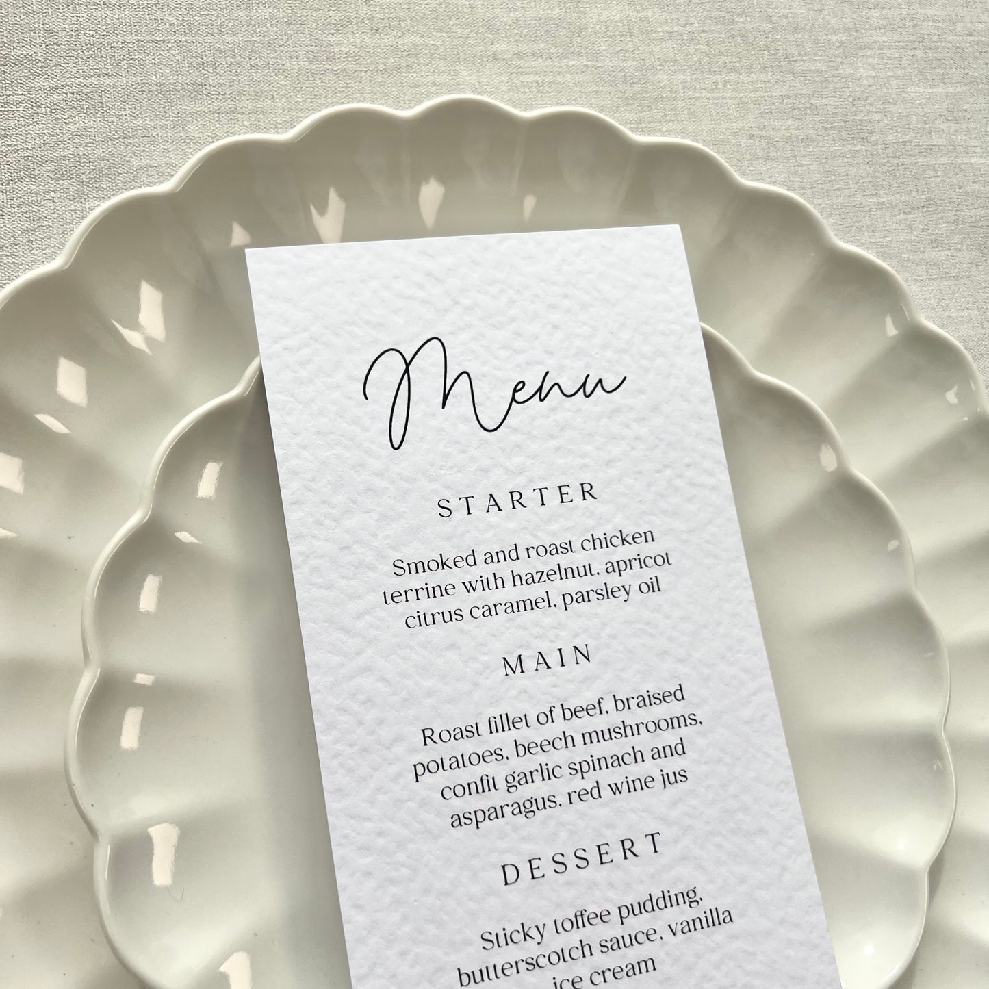 Elsie Menu Cards