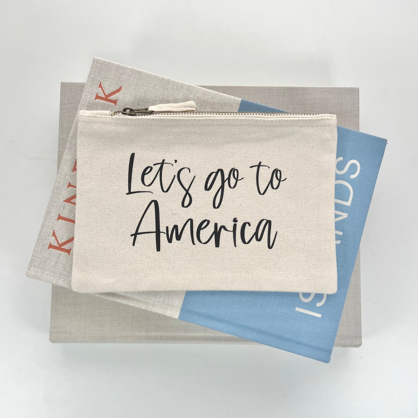 Let's Go To America Travel Pouch