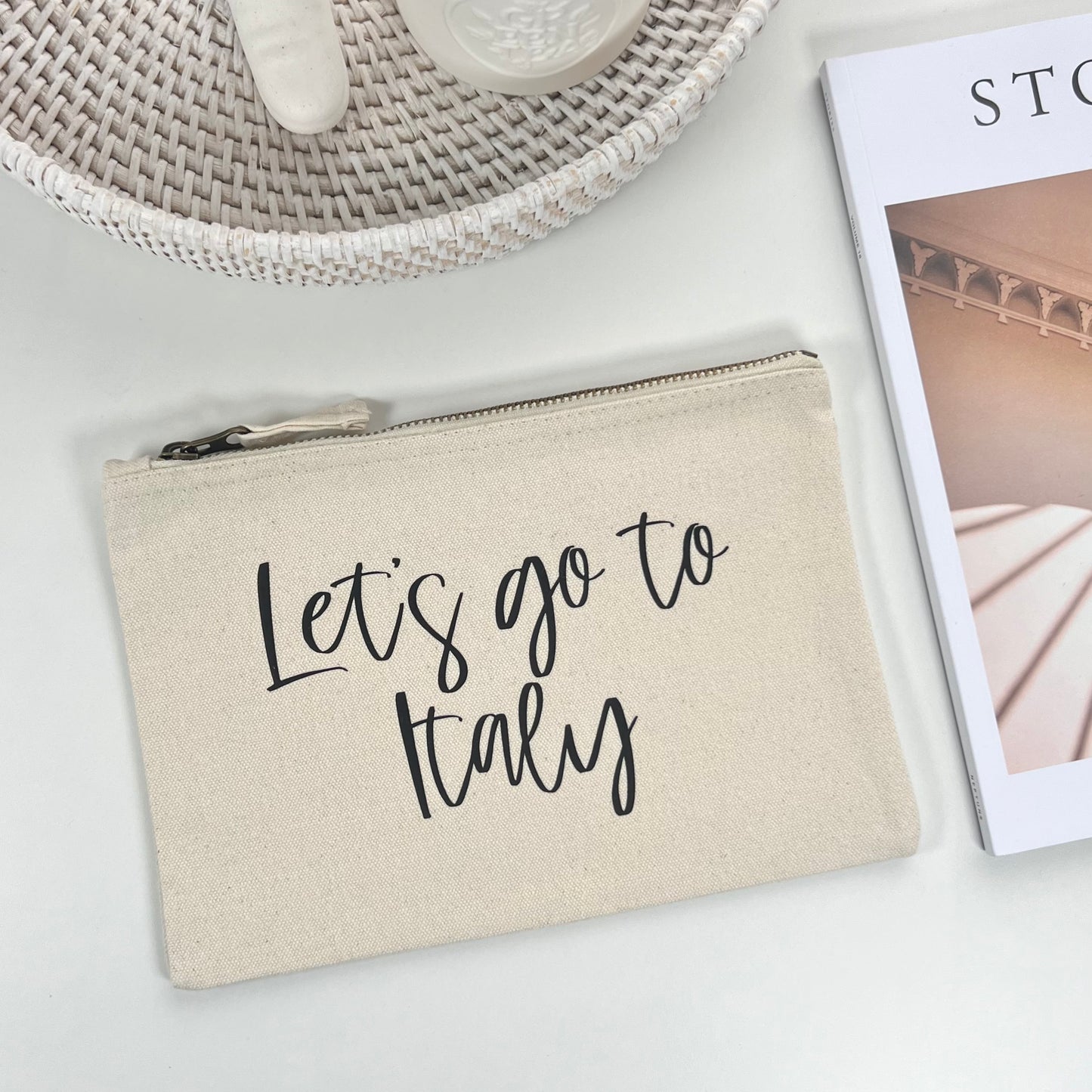 Let's Go To Italy Travel Pouch