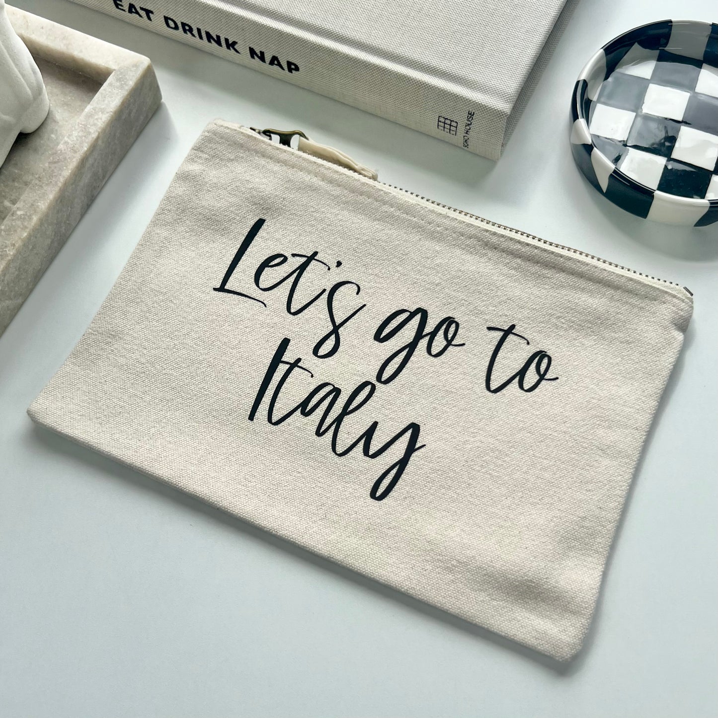 Let's Go To Italy Travel Pouch