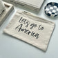 Let's Go To America Travel Pouch