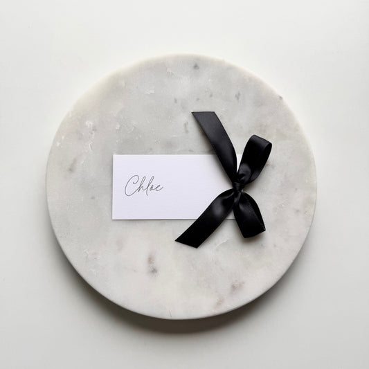 Chloe Place Card With Black Bow
