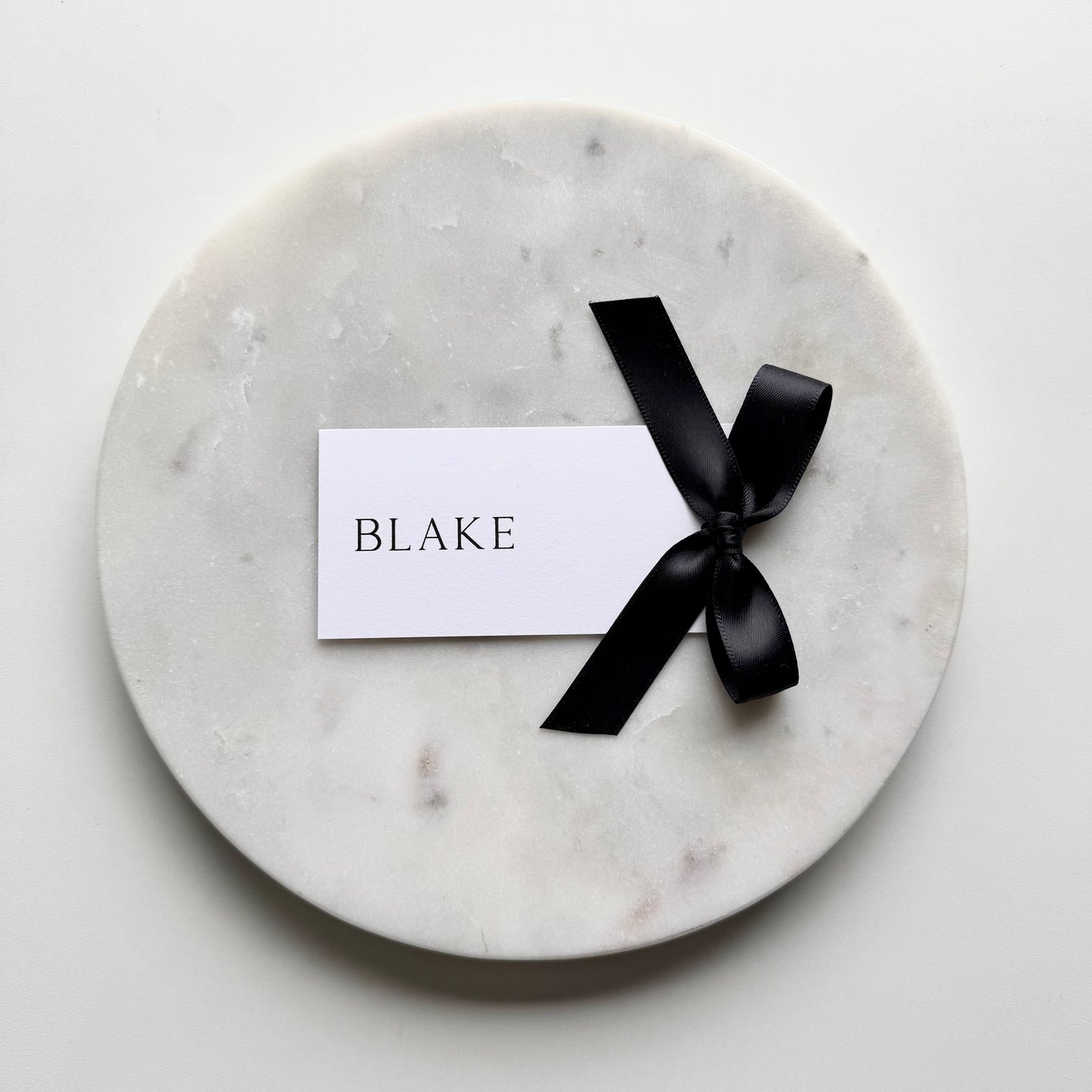 Blake Place Card With Black Bow