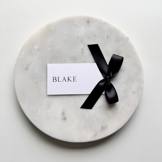 Blake Place Card With Black Bow
