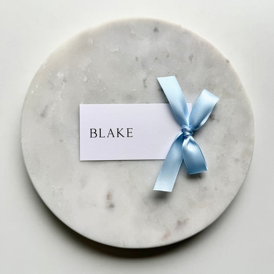 Blake Place Card With Light Blue Bow