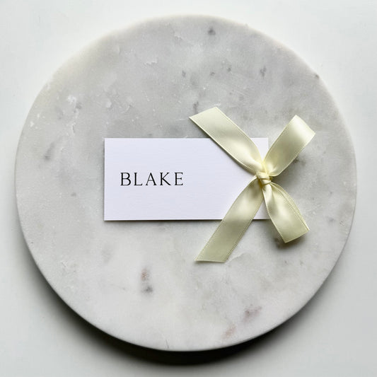 Blake Place Card With Yellow Cream Bow