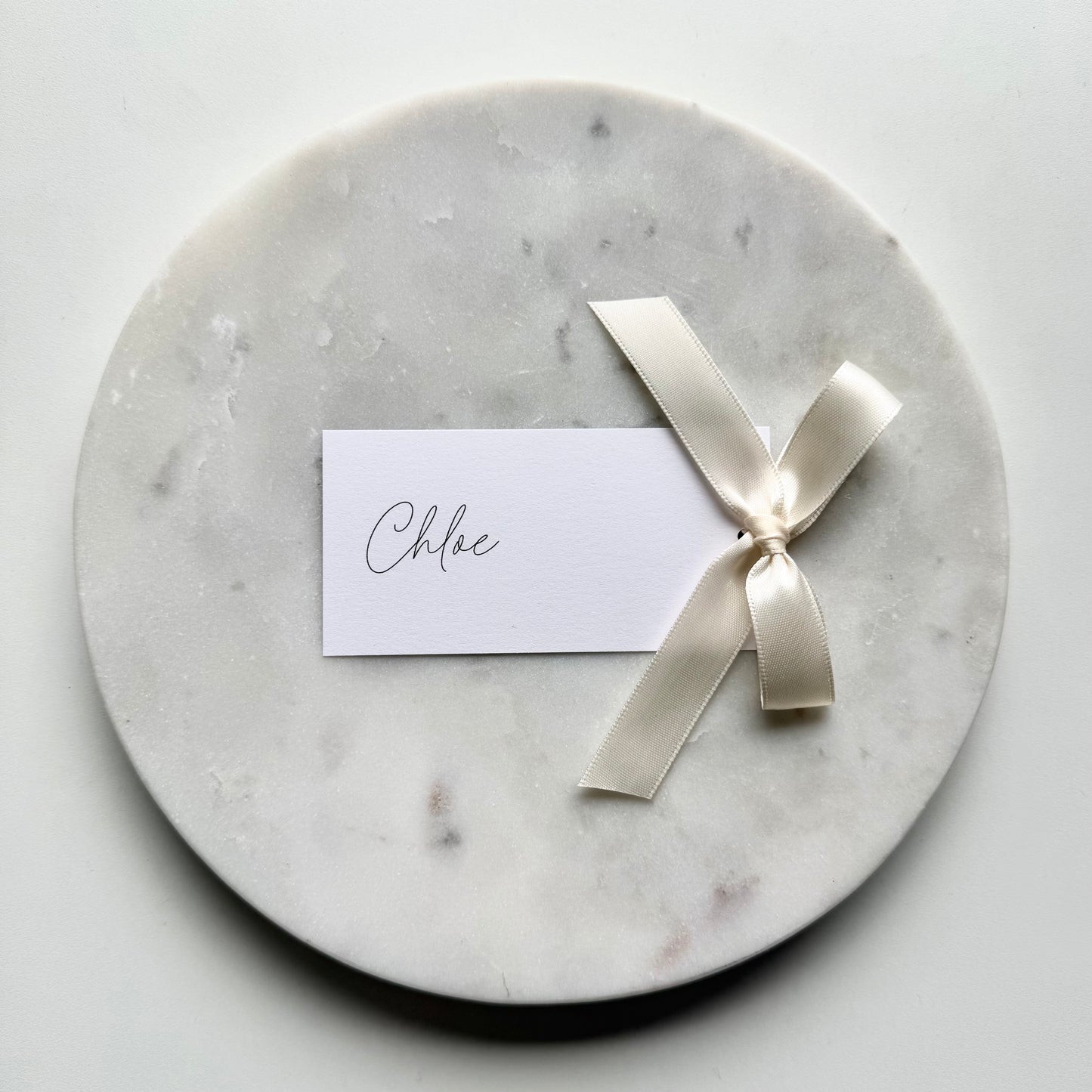 Chloe Place Card With Ivory Bow