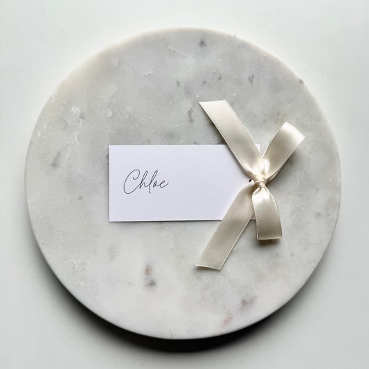 Chloe Place Card With Ivory Bow