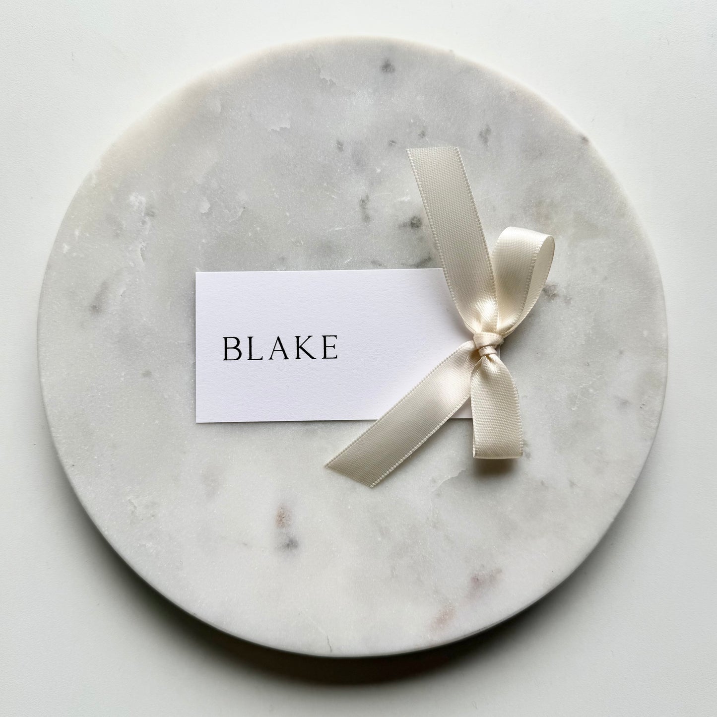 Blake Place Card With Ivory Bow