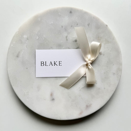 Blake Place Card With Ivory Bow