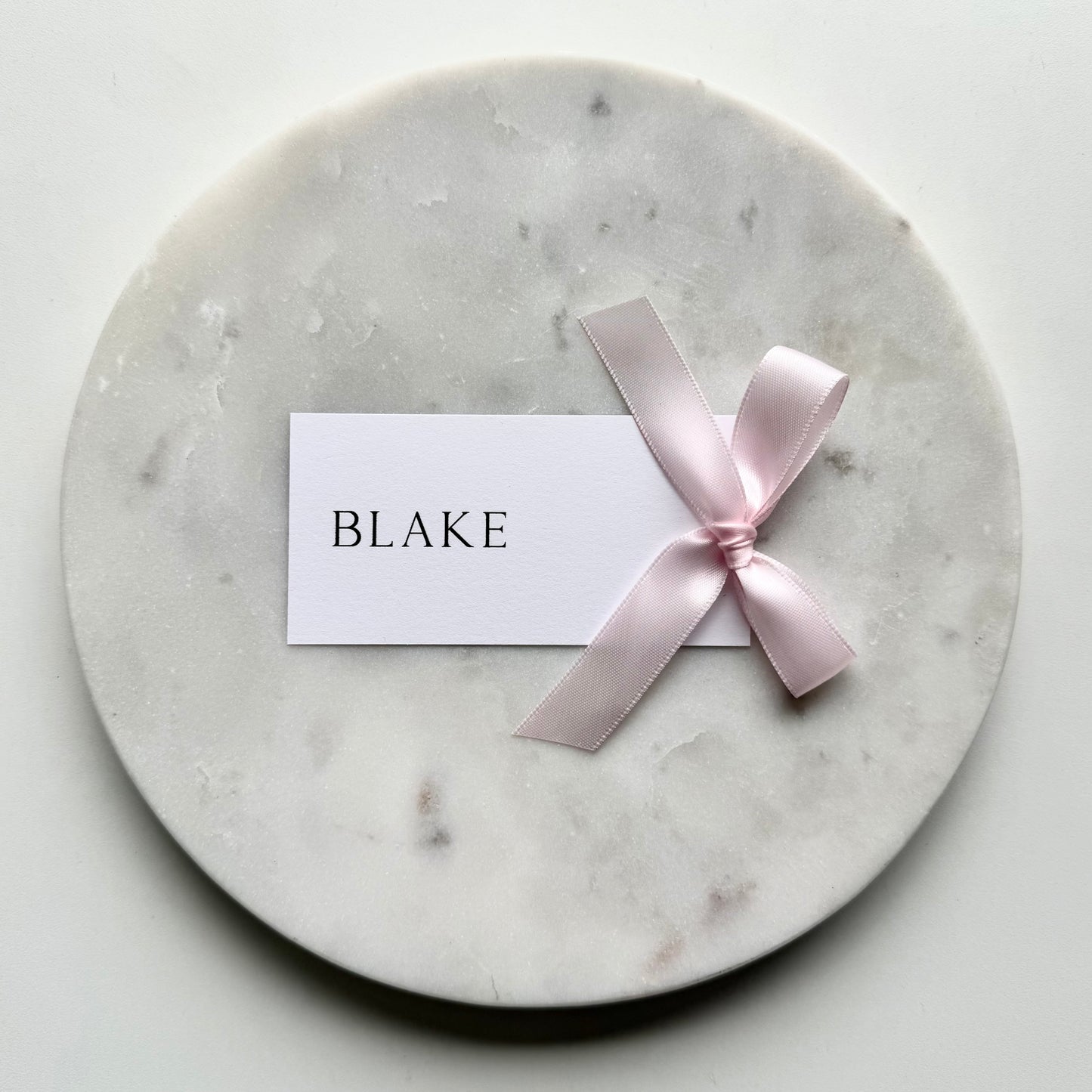 Blake Place Card With Light Pink Bow