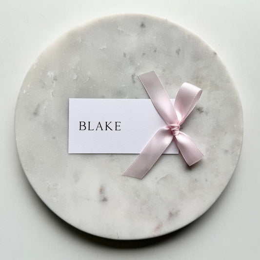 Blake Place Card With Light Pink Bow