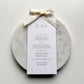 Chloe Menu Place Card With Ivory Bow