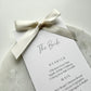 Chloe Menu Place Card With Ivory Bow