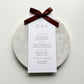 Chloe Menu Place Card With Chocolate Brown Bow