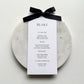 Blake Menu Place Card With Black Bow