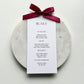 Blake Menu Place Card With Burgundy Bow