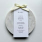 Blake Menu Place Card With Yellow Cream Bow