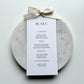 Blake Menu Place Card With Ivory Bow