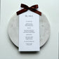 Blake Menu Place Card With Chocolate Brown Bow