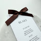 Blake Menu Place Card With Chocolate Brown Bow