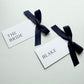 Blake Place Card With Navy Blue Bow