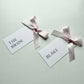Blake Place Card With Light Pink Bow