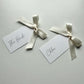 Chloe Place Card With Ivory Bow