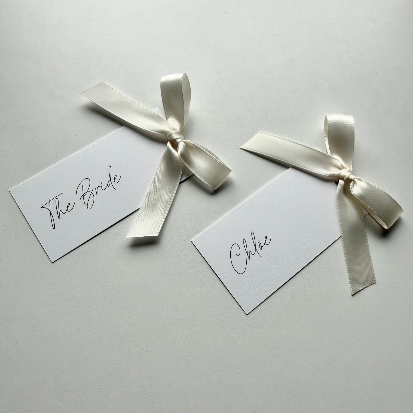 Chloe Place Card With Ivory Bow