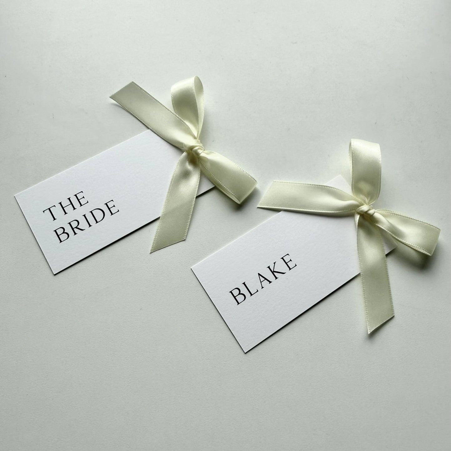 Blake Place Card With Yellow Cream Bow