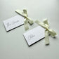 Chloe Place Card With Yellow Cream Bow